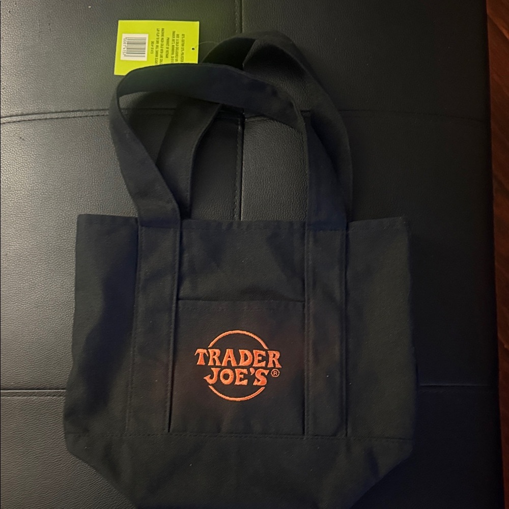 Trader Joe's Black Canvas Tote Bag